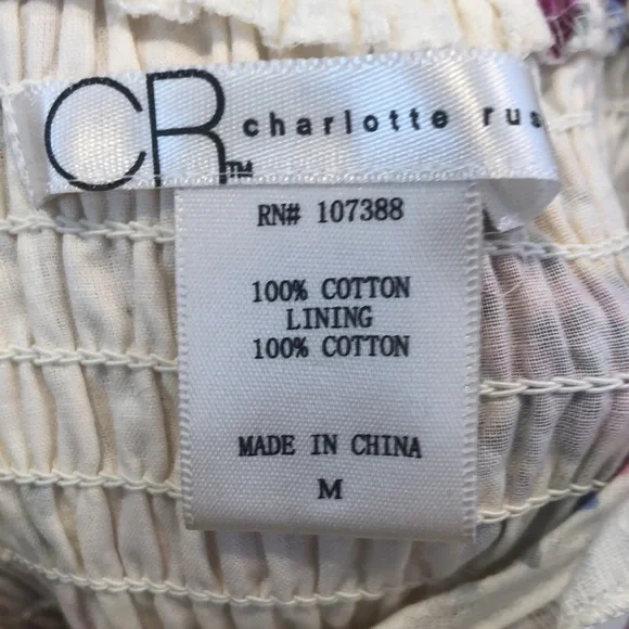 EUC Charlotte Russe Cream Flower Dress - Picture 6 of 6